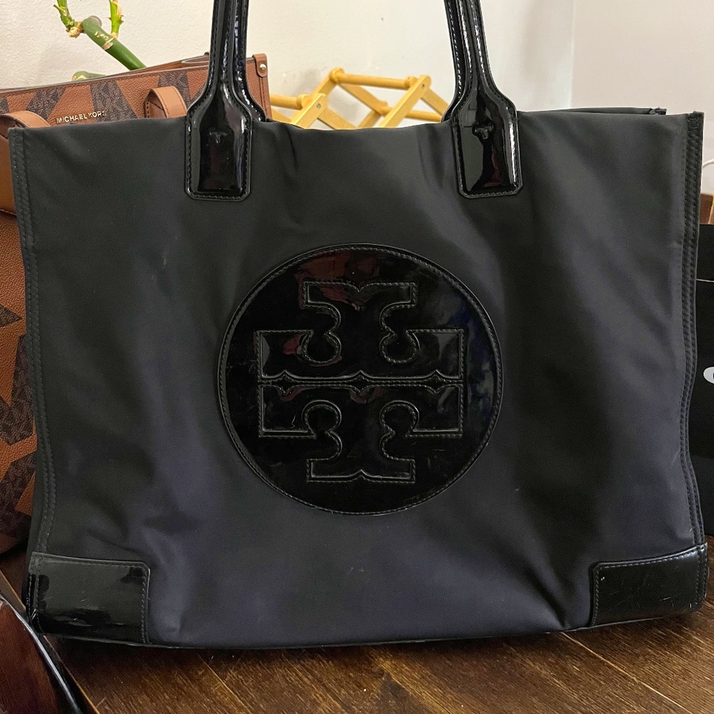 Tory Burch Ella Tote Patent Large | Black